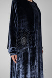 No.129 Velvet Embroidered Navy