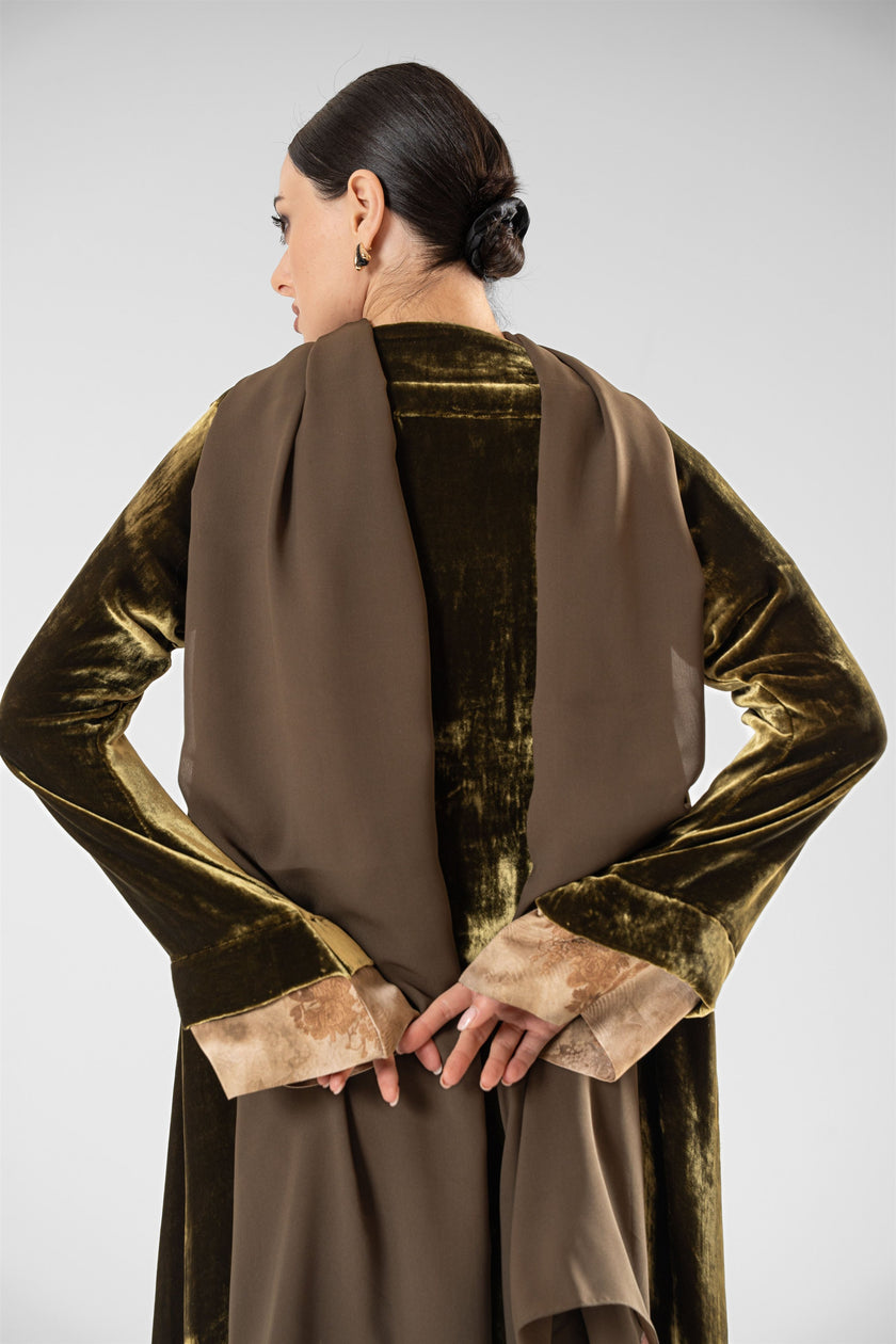 No.128 Floral Velvet Green