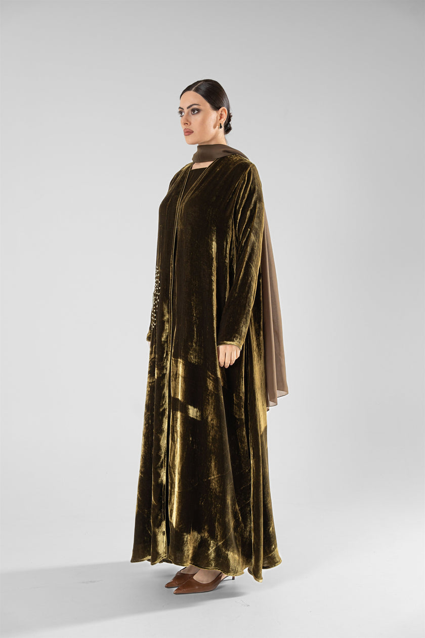 No.129 Velvet Embroidered Green