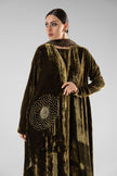 No.129 Velvet Embroidered Green