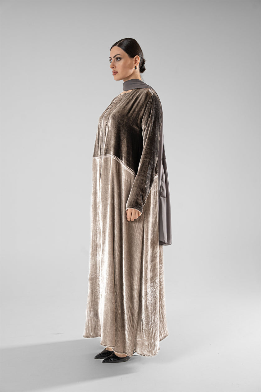 No.130 Velvet Contrast Grey / Grey