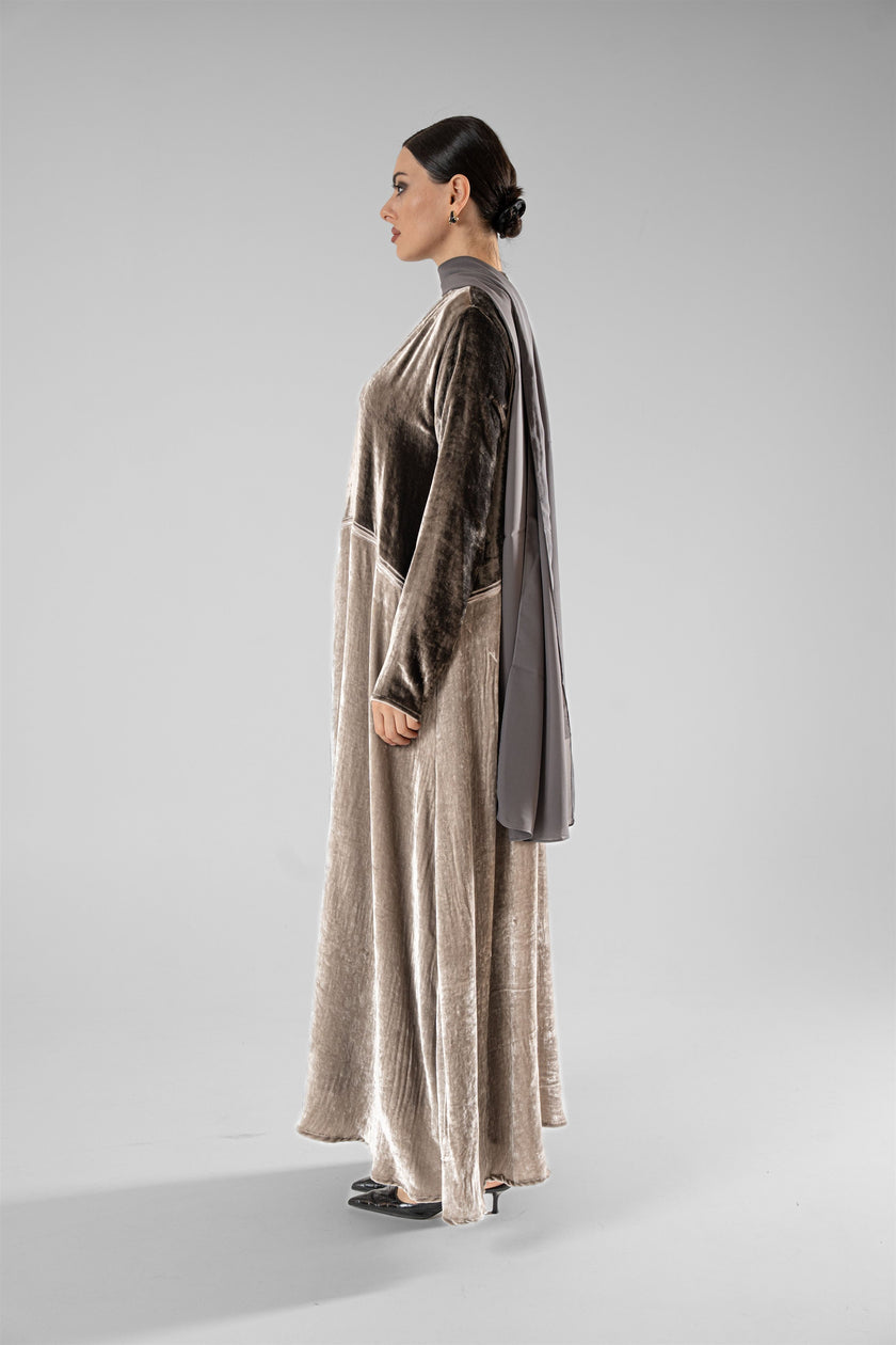 No.130 Velvet Contrast Grey / Grey
