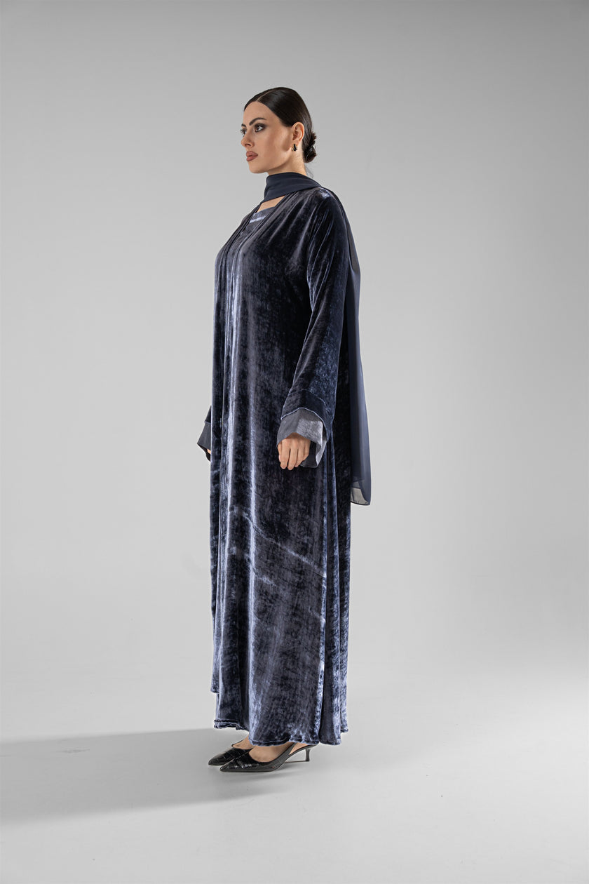 No.128 Floral Velvet Navy
