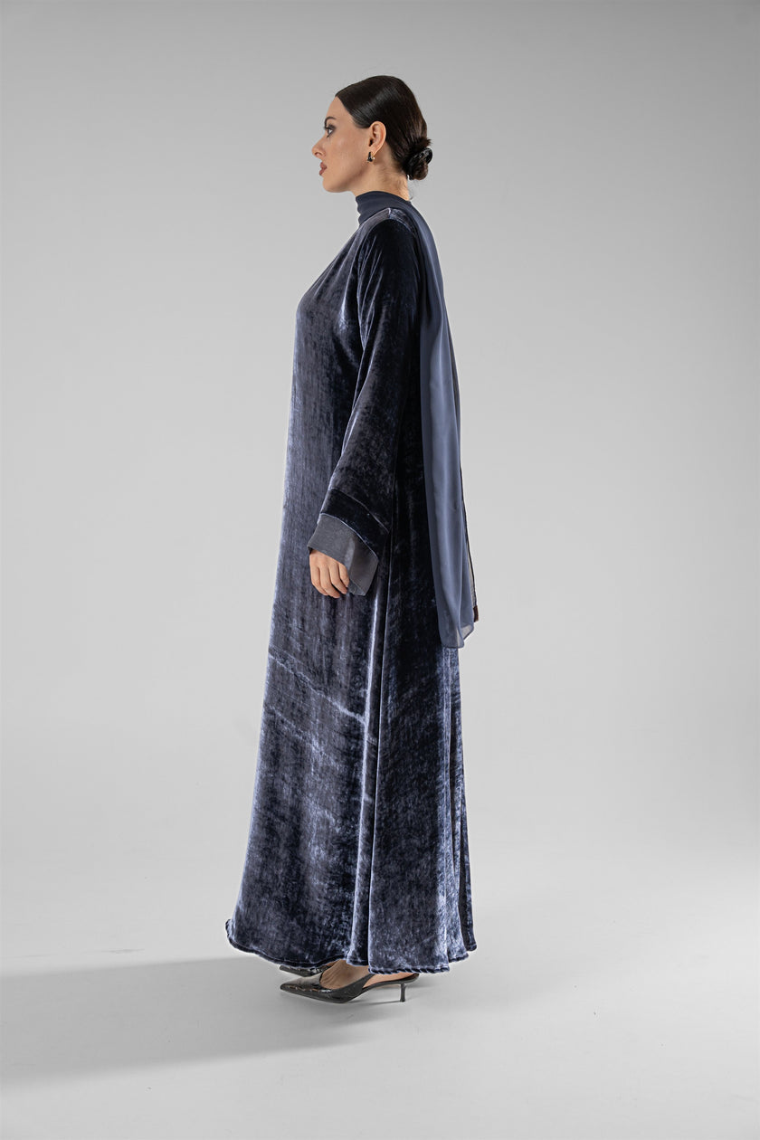 No.128 Floral Velvet Navy
