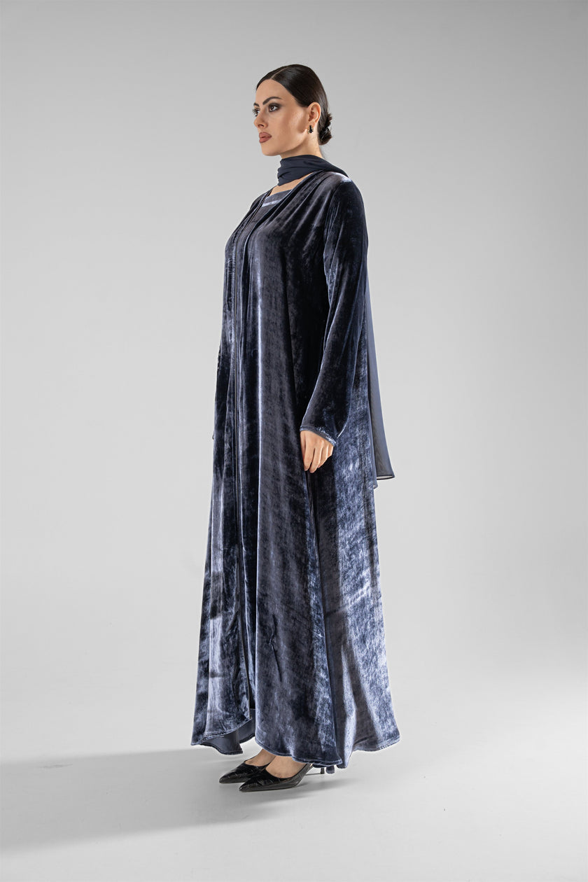 No.129 Velvet Embroidered Navy