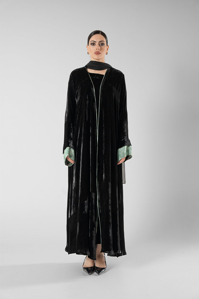 No.128 Floral Velvet Black