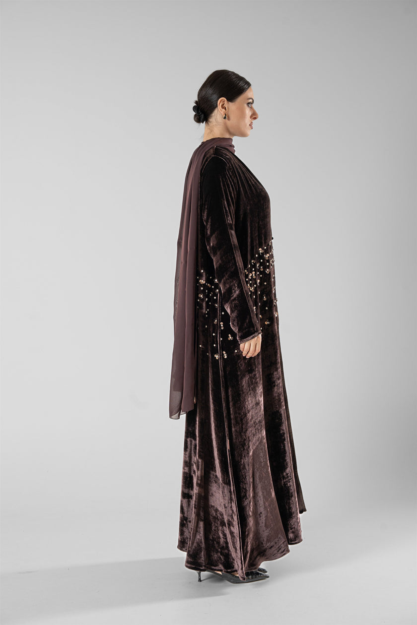 No.127 Velvet & Sequins Brown
