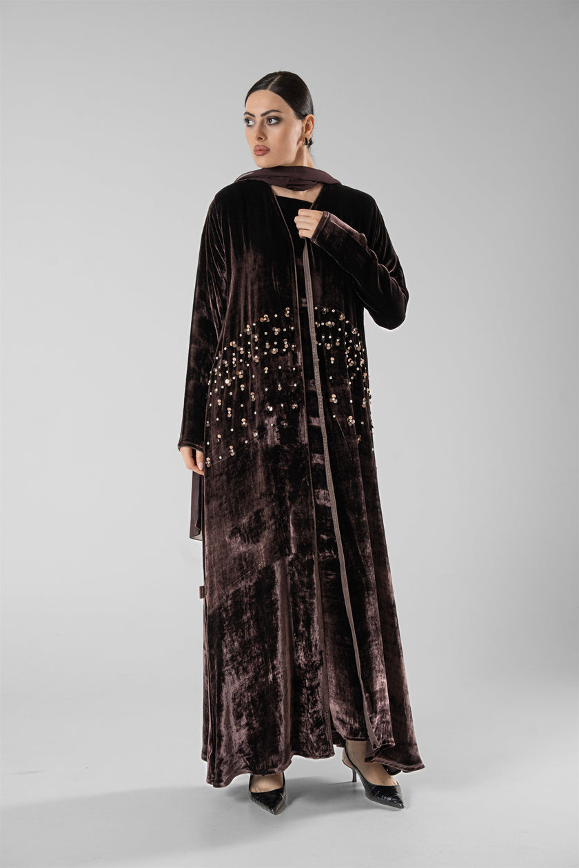 No.127 Velvet & Sequins Brown