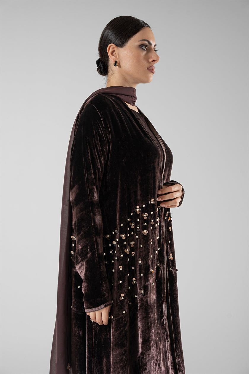 No.127 Velvet & Sequins Brown