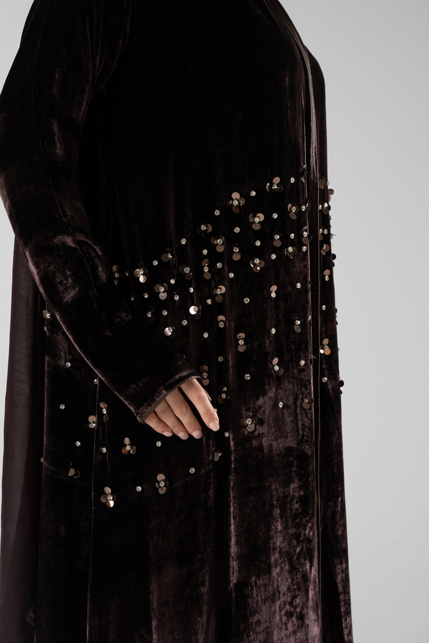 No.127 Velvet & Sequins Brown