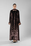 No.128 Floral Velvet Brown