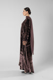No.128 Floral Velvet Brown
