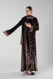 No.128 Floral Velvet Brown