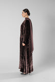 No.129 Velvet Embroidered Brown