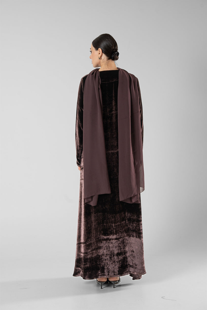 No.129 Velvet Embroidered Brown