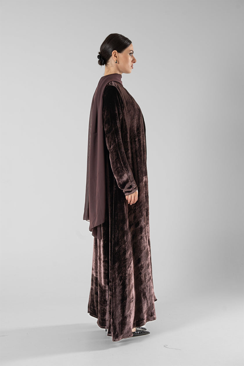 No.129 Velvet Embroidered Brown