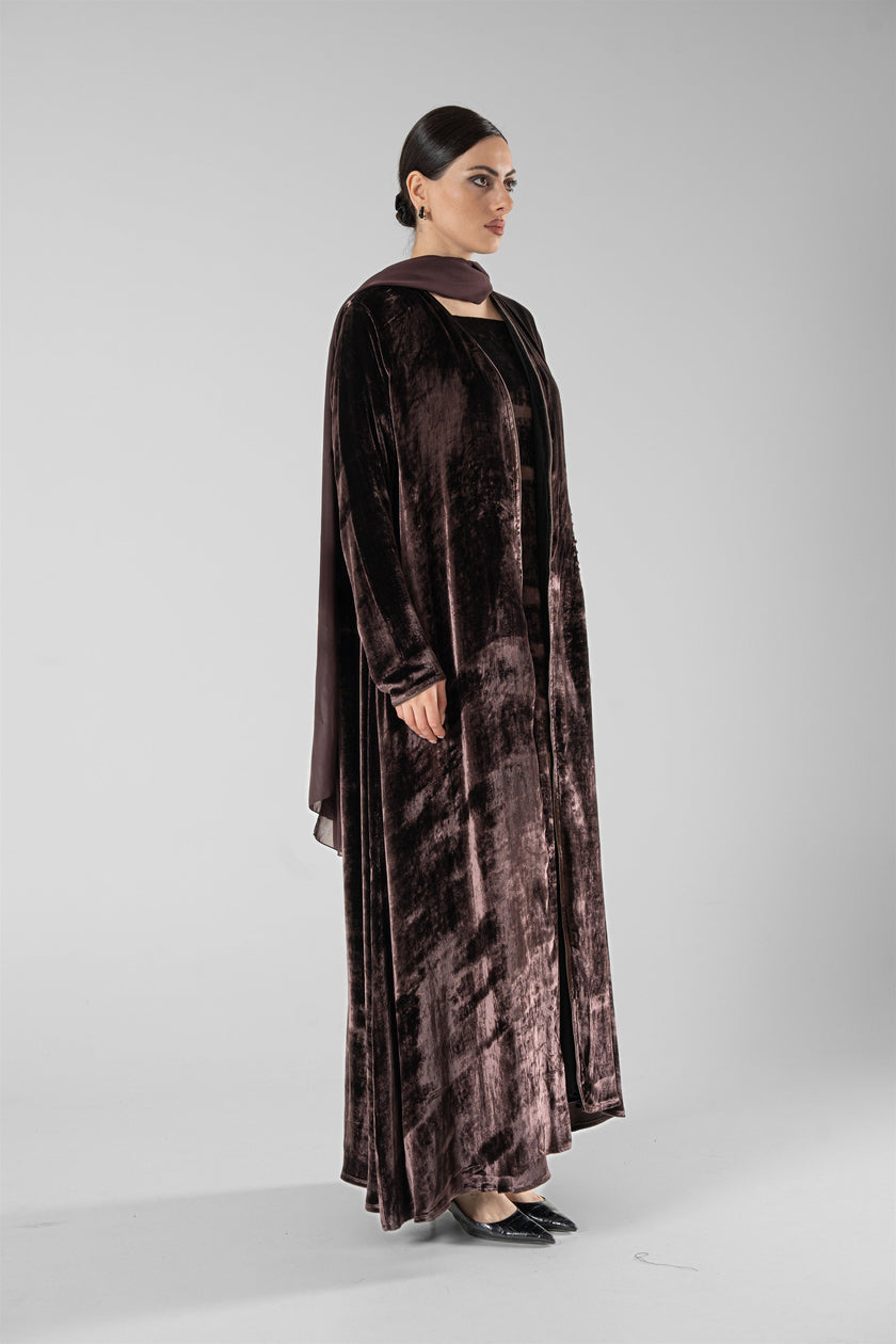 No.129 Velvet Embroidered Brown