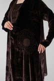 No.129 Velvet Embroidered Brown