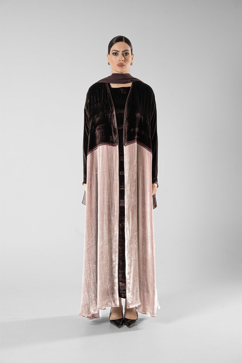 No.130 Velvet Contrast Brown / Pink