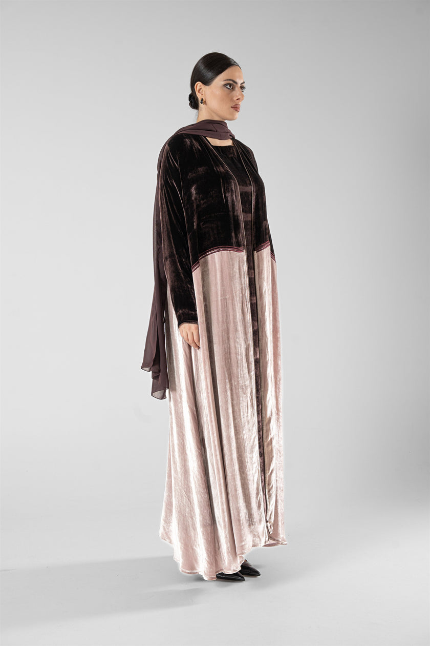 No.130 Velvet Contrast Brown / Pink