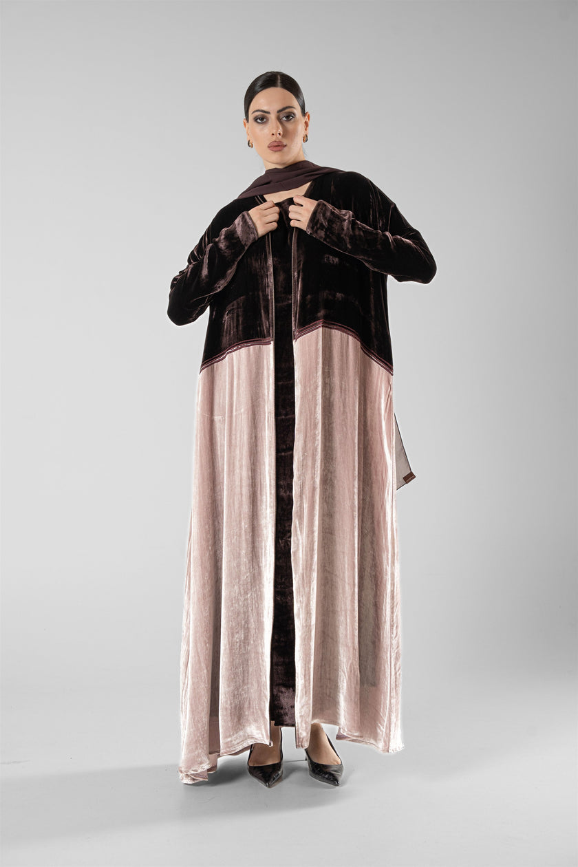 No.130 Velvet Contrast Brown / Pink