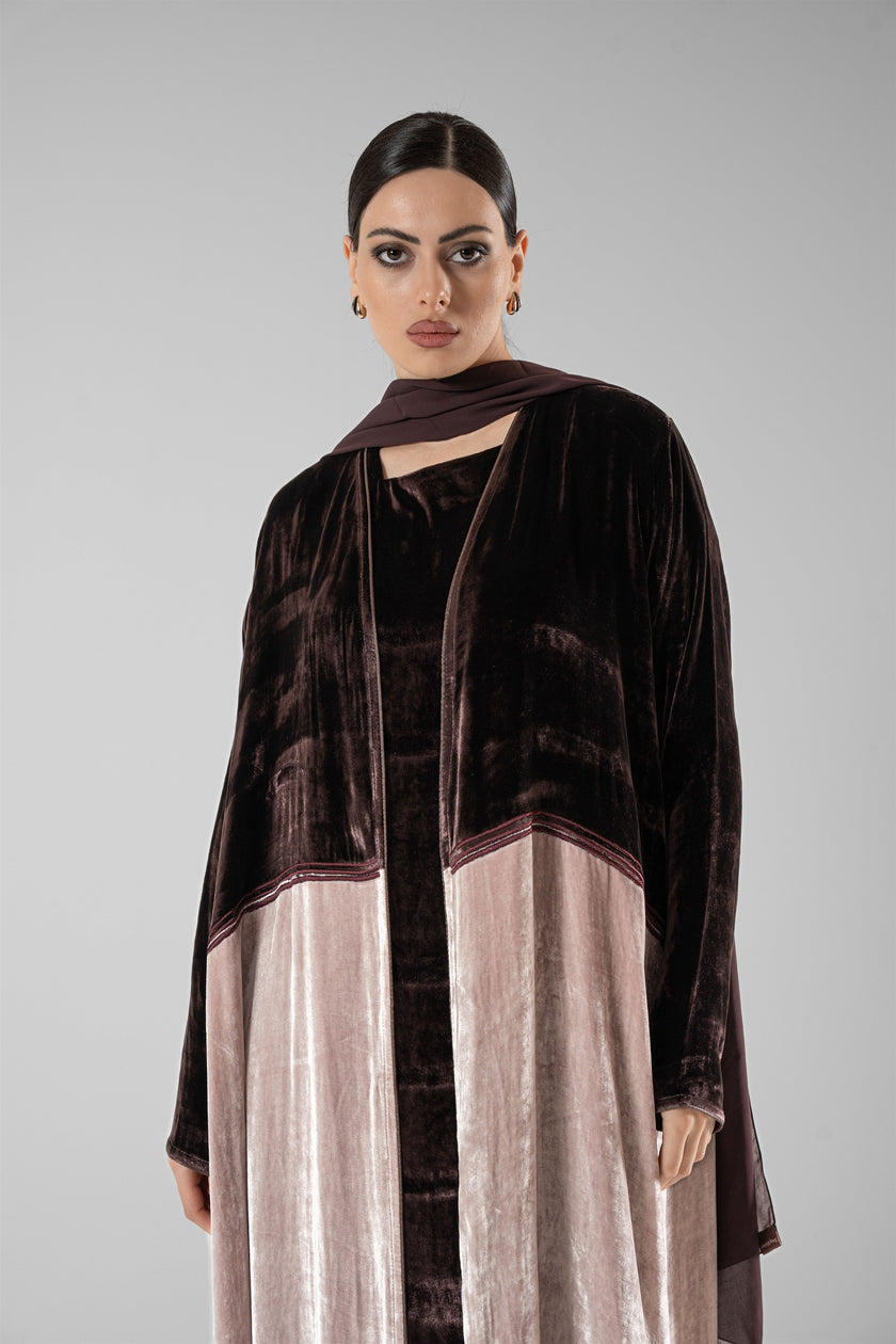No.130 Velvet Contrast Brown / Pink